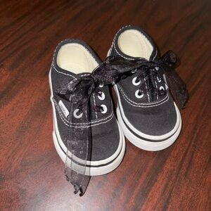 Vans Black and White Kids Sneakers